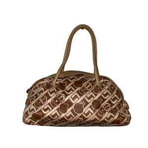Judith Leiber Vintage Shoulder Bag Handbag Buckle Print L Rare
